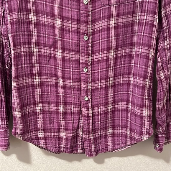 Joe’s Jeans Women The Shirt Plaid/Purple Small - Picture 3 of 8